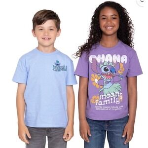 Lilo‎ & Stitch Unisex Kids 2-Pack Short Sleeve T-Shirt Gift Set Size XS 4/5